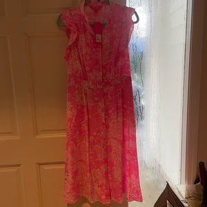 NWT LP midi Palm Beach Silk dress size 10.